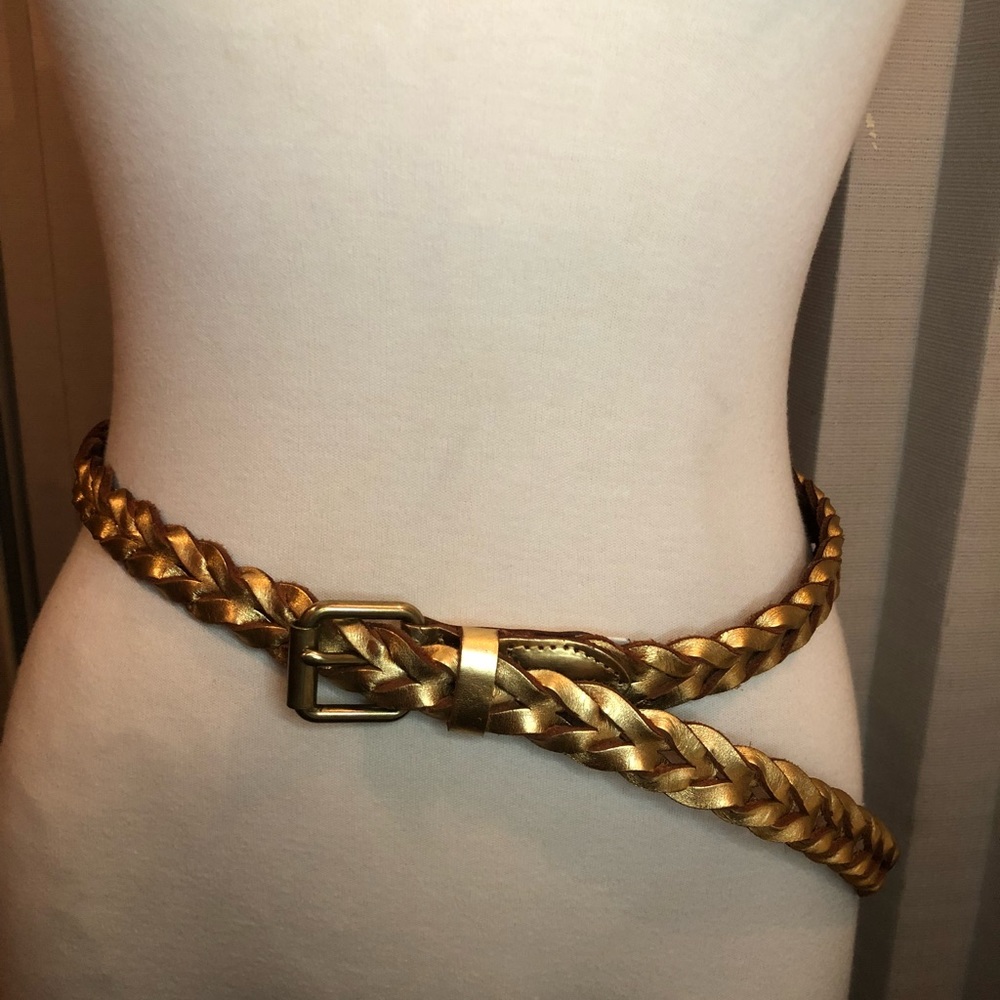 J crew gold belt